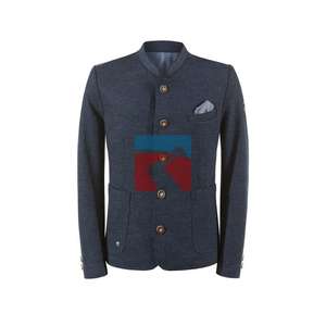 เสื้อเบลเซอร์ผ้าขนสัตว์สไตล์ออสเตรียสำหรับผู้ชาย,เสื้อแจ็คเก็ตลายตารางสีฟ้าแกมเขียวเสื้อเบลเซอร์ Tyrolean สำหรับผู้ชายสไตล์วินเทจ - Product Image 1