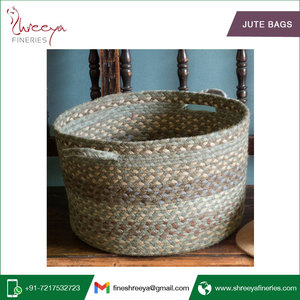 2024 Best Selling Eco-Friendly and Sustainable Handwoven <b>Jute</b> Woven Storage <b>Basket</b> Wholesale Home Decor From Nature - Product Image 3