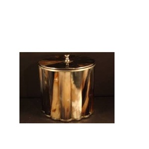 Buffalo Horn Ice Bucket with Metal Natural Horn Color Quality Cow Horn Inlay Ice <b>Box</b> and Bucket Top Selling - Product Image 6