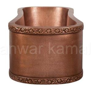 Freestanding Embossed Antique Copper Bathtub Manufacturer <b>by</b> A.K India - Product Image 2