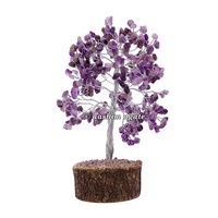 300 Chips de amatista Bonsai Money Tree Sier Wire Árbol de piedras preciosas Cristales naturales Reiki Minerales Cuarzo Rosa Cuarzo curativo Cuarzo