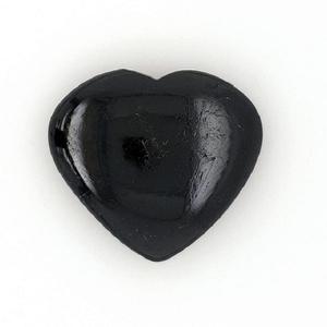 Cristal en forma de corazón de turmalina negra | Piedra pulida natural para limpieza energética y decoración Feng Shui - Product Image 3