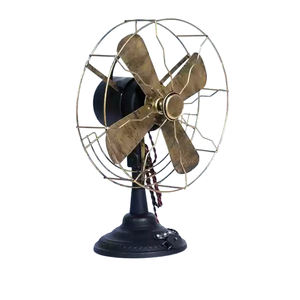 Ventilateur de table électrique Vintage classique, dans lames et cage en laiton et métal, décoratifs et anciens - Product Image 5