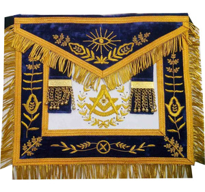 Ceinture maçonnique violette avec des cadeaux de nouveauté de travail de vigne brodés complexes - Product Image 4