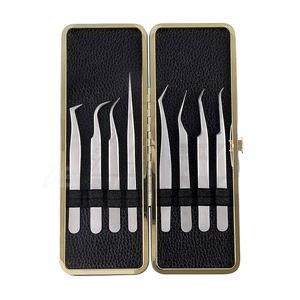 Nouvel ensemble professionnel de 4 pinces et coupe-ongles à paillettes noires, idéal pour les extensions de cils et le nail art (ODM/OEM) - Vente chaude 2026 - Product Image 5