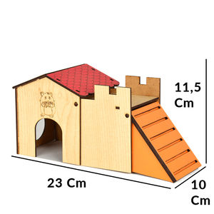 บ้านไม้หนูแฮมสเตอร์ลายสัตว์ - Product Image 2