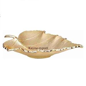 Cuenco de Metal chapado en oro de hoja de lujo, vajilla de aluminio de hierro sostenible Europea clásica, regalos de bodas, chapado directo de fábrica - Product Image 2