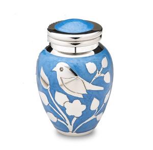 Urn métallique Antique gravée en émail bleu Royal, vente en gros, crtion pour adultes, Style américain/européen - Product Image 5