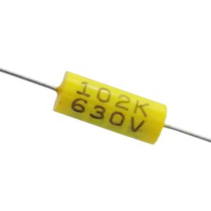 Taiwan Manufacturer of MKT Axial film capacitors 630VDC CL20 audio Metallized Polyester Film capacitors - Product Image 1
