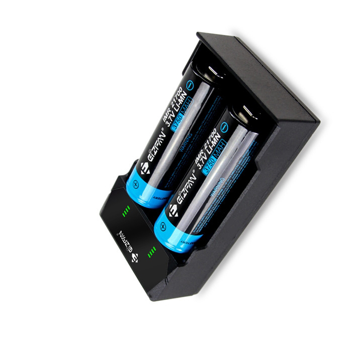 Efan уникальный дизайн NC2 2 bay зарядное устройство vape для LifePO4/никель-металл-гидридный аккумулятор с NI-CD:A.AA. В виде шариков ААА. C.SC 18650 зарядное устройство с функцией power bank