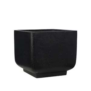 Powder Coated Pottery Garden Supplies Home Flower pot plant modern style item designs black box paint finishing made in Vietnam