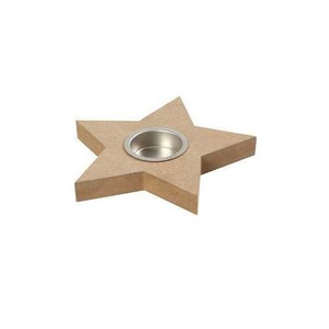 Bougeoir en forme d'étoile à thé, porte-bougie en bois pour décoration de la maison de haute qualité en stock - Product Image 5
