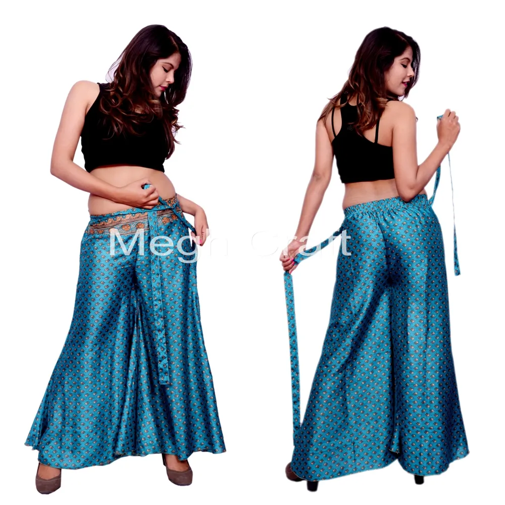 Indo Westerse Vrouwen Harembroek Brede Benen-Indian Hippie Yoga Palazzo Broek-Designer Indo Westerse Vrouwen broek