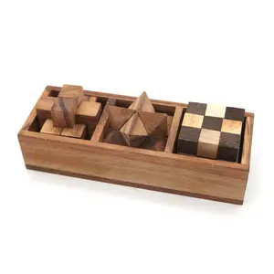 Puzzle Games for Adults the Popular Wooden Puzzles Cube in Set for Kids and Teens to Challenging Brain Teasers