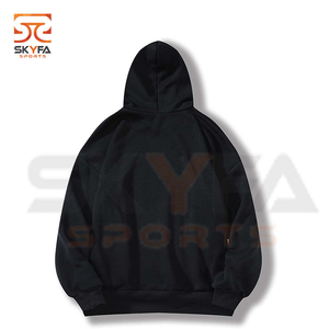 Sweat à capuche à manches longues pour homme, 50 coton, 50 Polyester, imprimé, surdimensionné, noir, vente en gros - Product Image 5