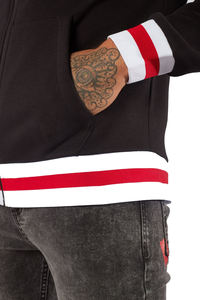 Pull à capuche de haute qualité pour hommes, style Streetwear noir avec design personnalisé, côtes doublées et manchettes, approvisionnement OEM - Product Image 6