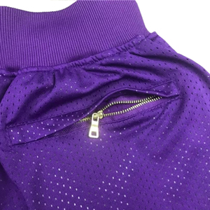 Polyester Mesh Made Retro Style <b>Shorts</b> Purple Color Plain Dyed <b>Basketball</b> <b>Shorts</b> for Youth Sports Wear <b>Shorts</b> - Product Image 5
