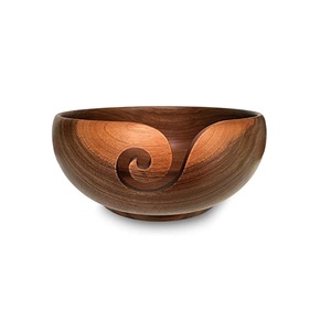 Vaisselle Décor Haute Qualité Qualité Alimentaire Servir Bol À Fruits Arrondi Bol En Bois Portable Conteneur De Nourriture Bol À Fruits En Bois - Product Image 1