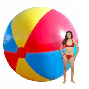 定制中国热卖大型充气喷头粉色垒球月亮沙滩球, 大的充气球玩海滩上的乐趣