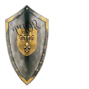 Scudo medievale crociato in acciaio 18 calibro armatura templare Viking Steel Iron <span class=keywords><strong>Shield</strong></span> 18 calibro armatura - Product Image 6