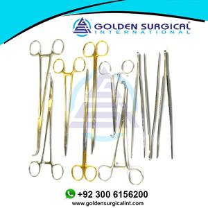 Instrumento veterinario de acero inoxidable dorado | Kit de instrumentos de Cirugía Torácica de tejidos blandos | Modelo | Fabricado en Pakistán - Product Image 5