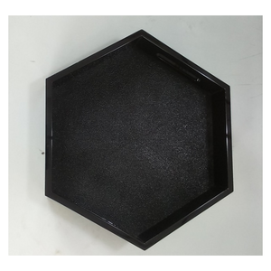 Ensemble de plateaux de service DAPHOCO modèle 069 LQ en similicuir shagreen personnalisé avec plateau de rangement rond - Product Image 5