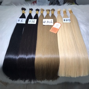 High Quality 100% Virgin Human Remy <b>Hair</b> Extensions Bulk Raw Cuticle Aligned <b>Hair</b> From Vietnam - Product Image 6
