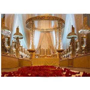 Golden Delizio Maharaja การตกแต่งงานแต่งงานแบบดั้งเดิมของชาวอินเดียผ้าบางสง่างามสำหรับพิธี - Product Image 1