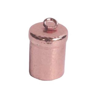 Candle Container Accessory <b>Christmas</b> Home <b>Decoration</b> Metal Candle Vessel in Aluminium with Copper and Hammer Finish - Product Image 1