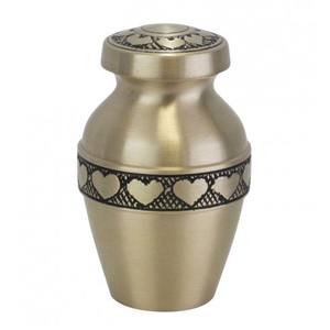 Green Holy Keep Sake Urna de cremación Nicho de metal para adultos para exhibición en el hogar para cenizas humanas Servicios funerarios de entierro - Product Image 2