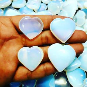 Kinggems พลอยรูปหัวใจโอปอลคริสตัลงานหัตถกรรมหินกึ่งมีค่าสำหรับการทำสมาธิความรักมีสไตล์ล่าสุด - Product Image 2