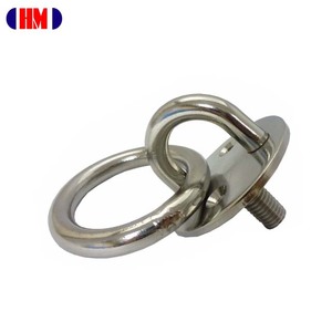 Quincaillerie sur pont maritime en acier inoxydable 304, plaque ronde avec anneau, anneau avec vis, trous pour évier, SS8045 - Product Image 1