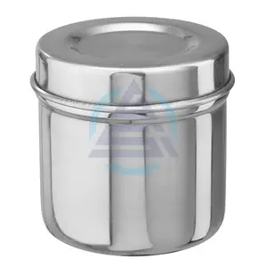 Goedkope Rvs Dental Katoenen Bal Houder Jar Containers Voor Medische Katoen Ballen En Voedsel Sample Opslag Met Corver