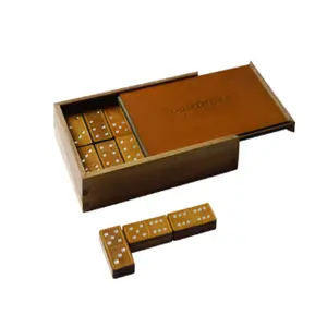 High quality double 6 domino blocks in tin box domino sets