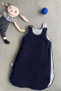 Saco de dormir para bebé, 100% algodón orgánico, transpirable, suave, de 0 a 3 años, sin mangas, para invierno - Product Image 2