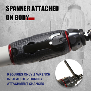 Professionnel 1/4 "6mm Heavy Duty Air Die Grinder À Faible Bruit Taiwan LEMATEC LE-G2044 186mm 25000 RPM Type Droit Pneumatique Outil - Product Image 6