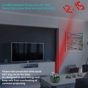Réveil numérique sans fil, réveil de Table, projecteur, calendrier parlant, Table, <span class=keywords><strong>Projection</strong></span>, réveil, 2021 - Product Image 6