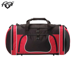 กระเป๋าทรงดัฟเฟิลกีฬาที่ใช้งานมีโลโก้ที่กำหนดเองกระเป๋าสองช่องหลักทำจากไนลอนหนังพร้อมซับโพลีเอสเตอร์ - Product Image 3