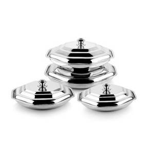 Plat de service octogonal en acier inoxydable - Product Image 5