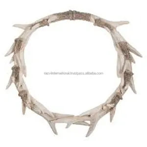 Metal Wreath for Front Door or Wall Antler wreath