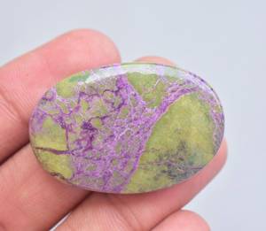 พลอย Purpurite Cabochon แบบหลวมๆ,พลอยเทียมแบบผสมขายส่งอัญมณี Stichtite พร้อม Serpentine Cabochon อัญมณี Purpurite แบบหลวม - Product Image 1