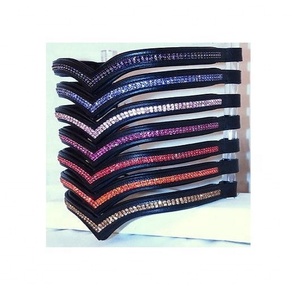 Accessoire en gros élégant de bande de front de cheval de cuir de cristal pour l'accessoire de bride de selles occidentales - Product Image 4