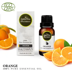Alta calidad orgánico 100% puro aceite esencial de 15 ml de naranja perfumada de venta al por mayor del OEM Etiqueta Privada
