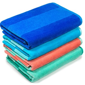 Certificat Gots en coton biologique 100% à rayures personnalisées imprimées en microfibre sans sable Serviettes de plage en microfibre de qualité ultra absorbante - Product Image 6