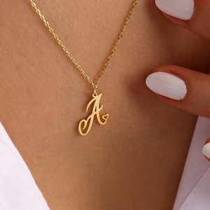 Collana iniziale a cuore in oro 18 carati personalizzata con collana a catena minuscola in acciaio inossidabile gioielli personalizzati regali <span class=keywords><strong>per</strong></span> la madre - Product Image 2