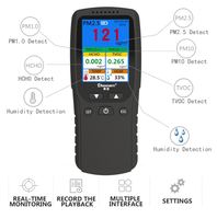 Dijital hava kalitesi izleme dedektörü PM2.5/PM1.0/PM10/HCHO/TVOC/sıcaklık ve nem (OEM ambalaj mevcut)