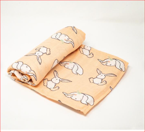 Private Label Custom Baby <b>Swaddle</b> Wrap Organic 100% Cotton <b>Muslin</b> <b>Blankets</b> with Breathable Print Features Bedding for Newborns - Product Image 4