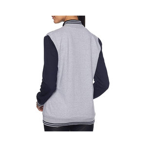 Venta al por mayor de las mujeres logotipo personalizado Letterman Varsity Chaqueta de manga larga ropa casual con forro de lana estilo callejero relleno de algodón - Product Image 6