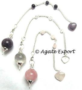 Pendule en pierre précieuse pour hommes, forme en goutte - Product Image 1