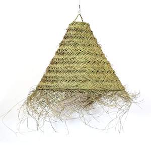 Lampe suspendue en osier de jonc de mer naturel écologique, abat-jour en jonc de mer, produits faits à la main, fabriqués au Vietnam - Product Image 4